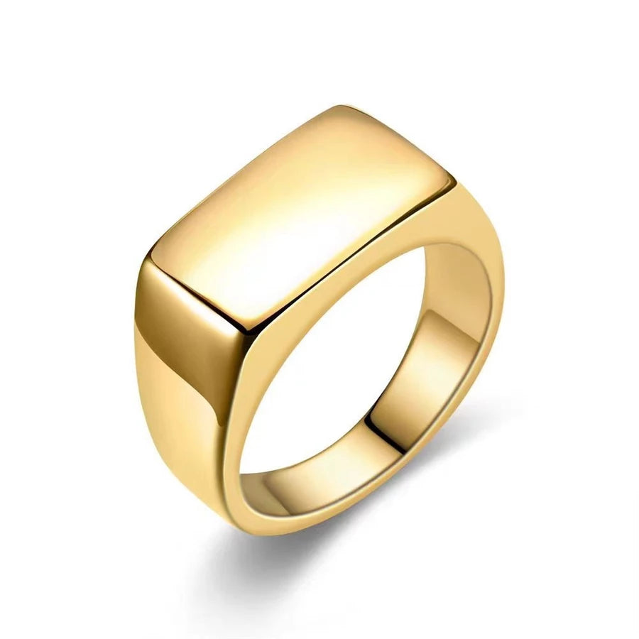 Anel Signet Legacy Estrutura Minimalista